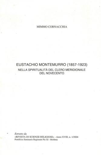 Eustachio Montemurro nella spiritualità del clero meridionale del Novecento